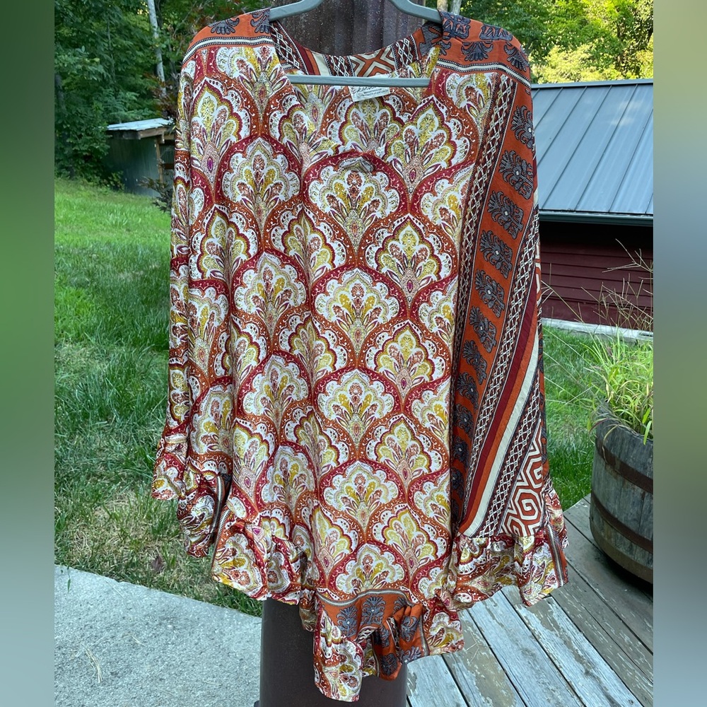 Kantha Bae Silk Poncho